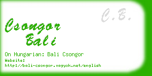 csongor bali business card